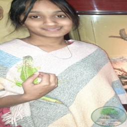 Laxmi with iguana