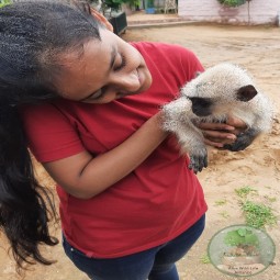 Laxmi with monkey